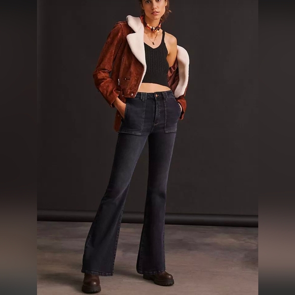 Anthropologie Pilcro The Icon flare jeans NWT  26 - Picture 3 of 5